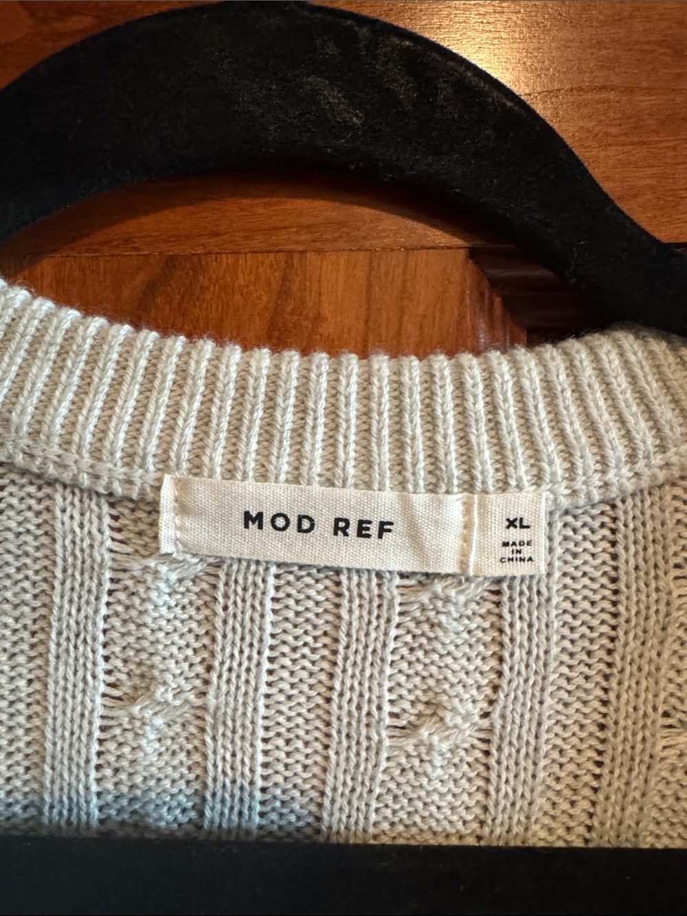 Mod Ref Light Gray Cable Knit Button-Front Cardigan - Picture 2 of 6